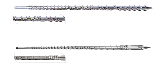 single screw and barrel for injection molding