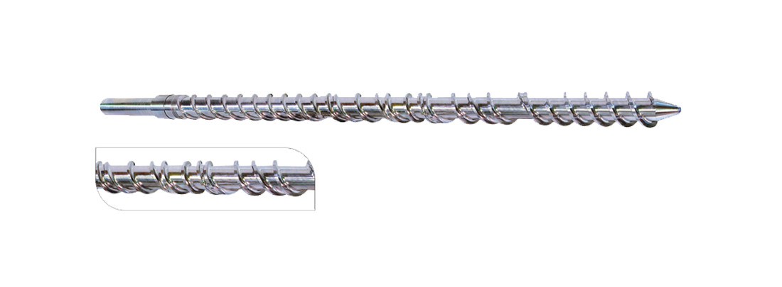 The detail of screw for injection molding machine